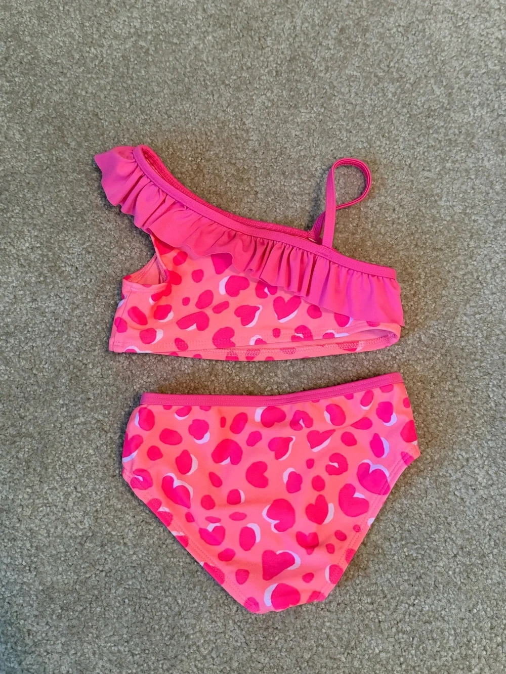 NWOT Toddler Girl’s Pink Leopard Print Two Piece Suit size 4T